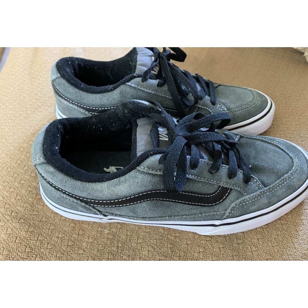 Mens‎ 7.5 Charcoal Bearcat Low top Vans Skate Shoes  Grey & Black Lace Up
